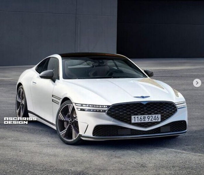 Genesis G90 2024 года показали на рендере в виде купе