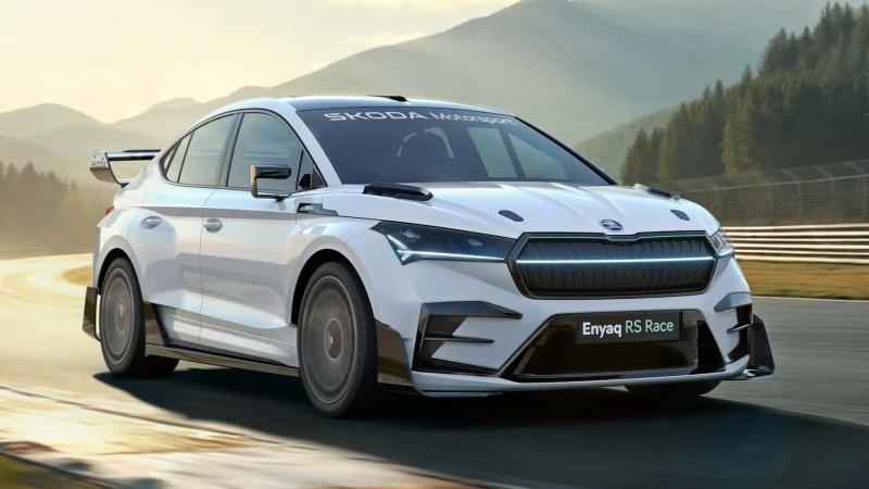 Skoda Enyaq RS Race 2025 представлен в единственном экземпляре