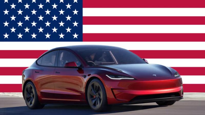 Tesla Model 3 Performance 2025 признан самым «американским» авто