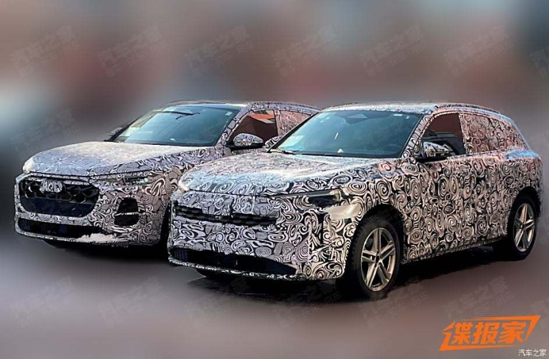 Удлиненный Audi Q5L с двумя дизайнами передней части замечен на тестах: кросс выйдет уже в этом году